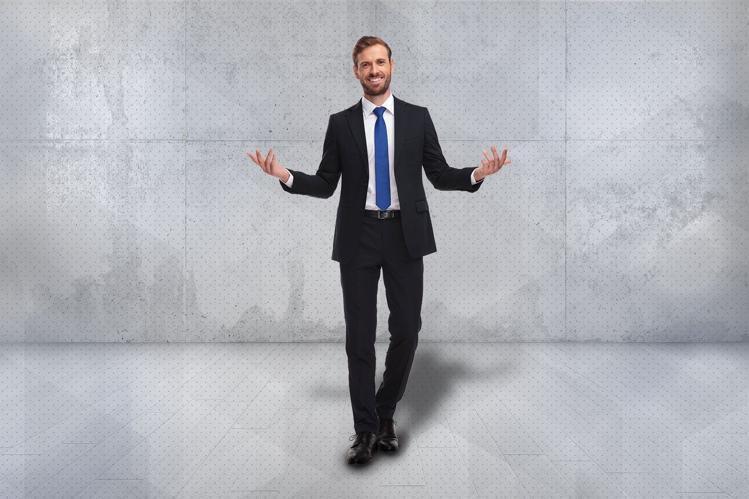 Glücklicher Manager