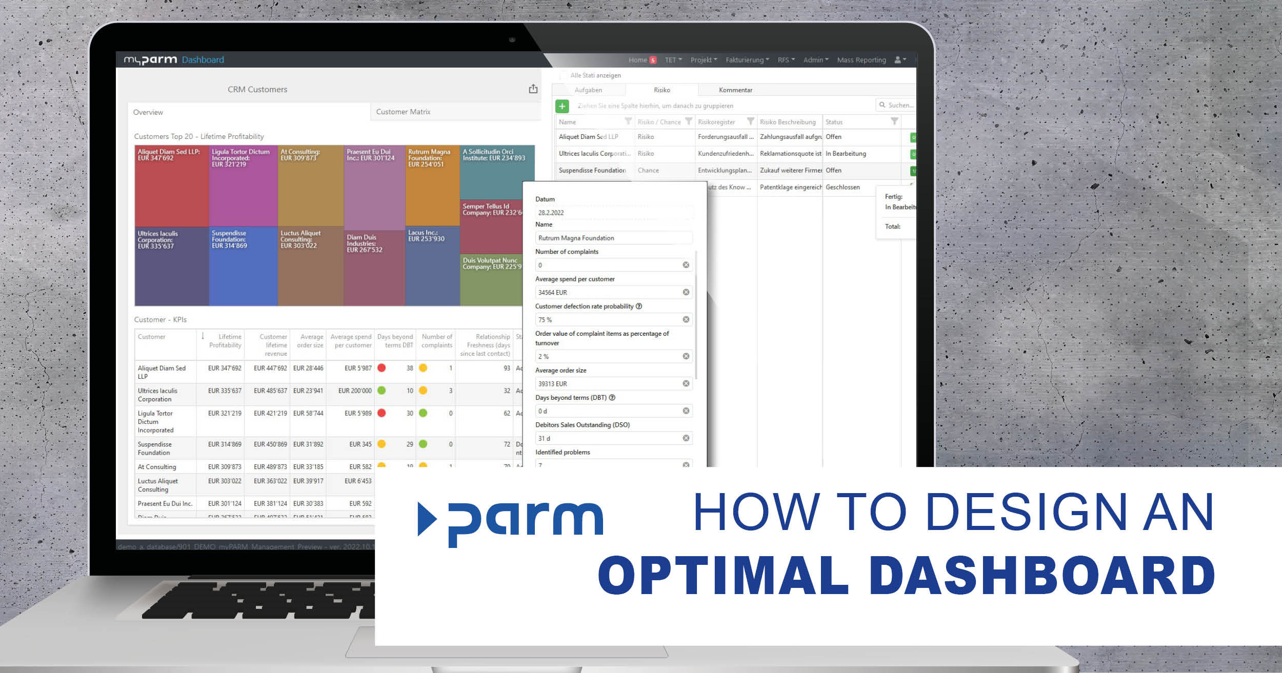 How to design an optimal dashboard?