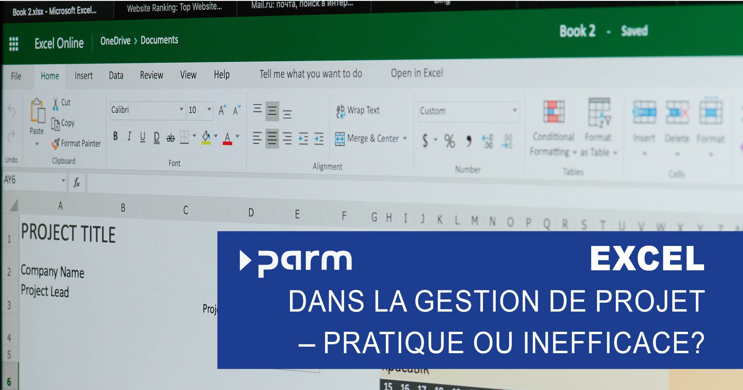 Post_Excel Excel dans la gestion de projet - utile ou pas ?