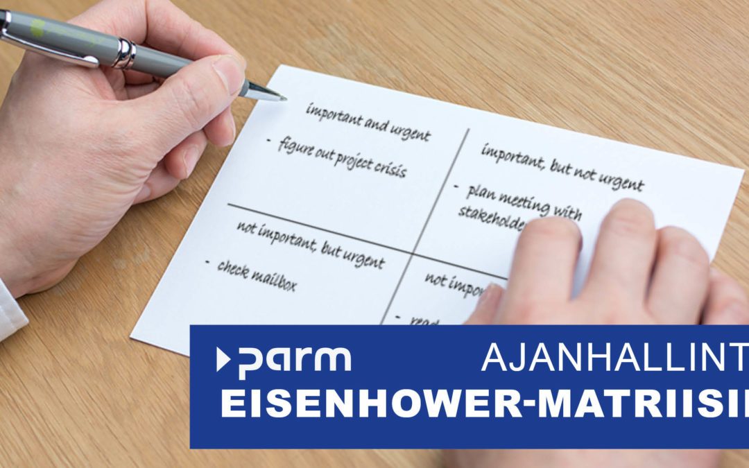 Tehtävien priorisointi Eisenhower-matriisin avulla